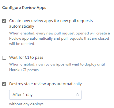 Create review apps