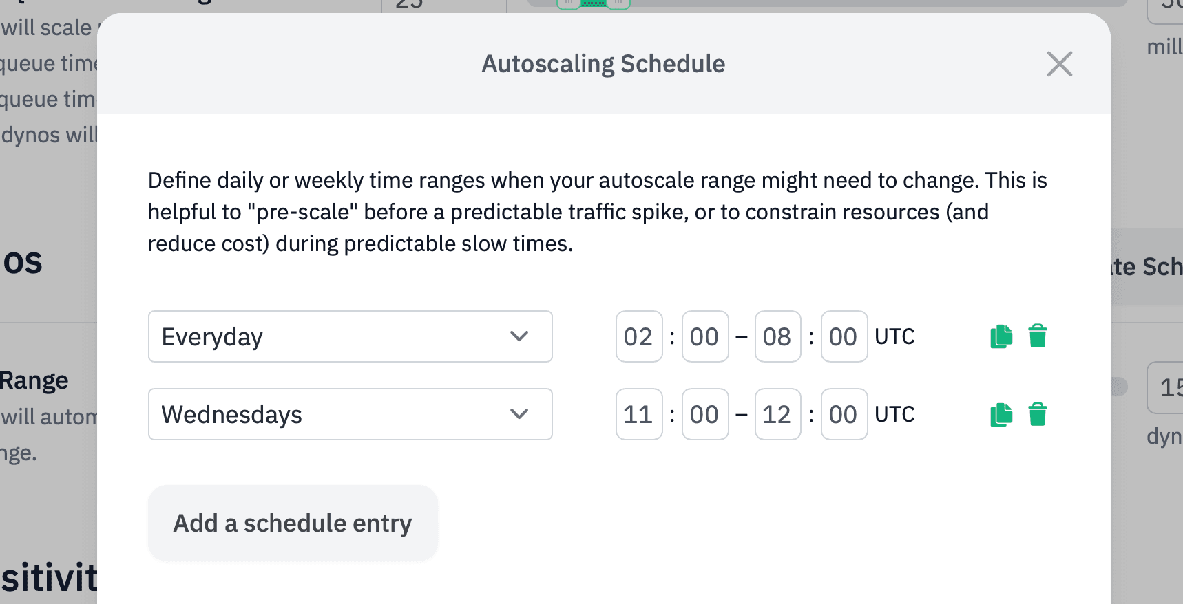 Screenshot: Scheduling time blocks
