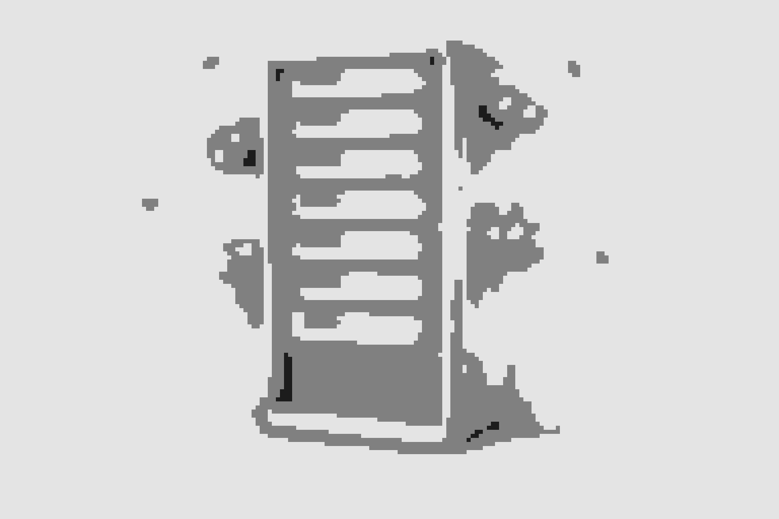 Black-and-white, hand-drawn pencil-style illustration of a server rack standing on a tiled floor. Several cartoon-style bugs with rounded bodies and large, friendly eyes are peeking out from the sides and edges of the rack, suggesting hidden software “bugs.” Some small bugs hover nearby with dotted motion lines. The scene uses soft cross-hatching and a subtle paper texture, with a clean, minimal, and slightly whimsical infographic style.