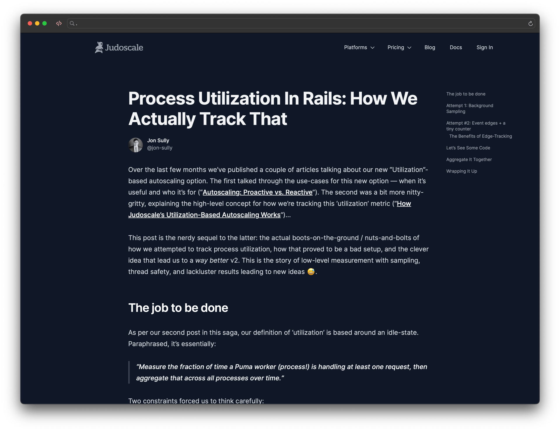 Screenshot of the beginning of the aforementioned article