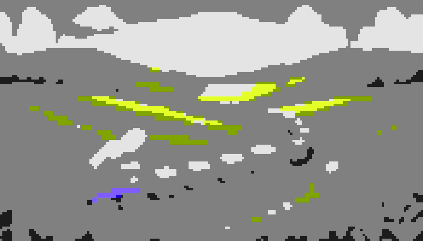 An AI-generated image of a train rolling through a peaceful rolling meadow, towing lots of train cars that read words like “build”, “test”, and “deploy” on the sides