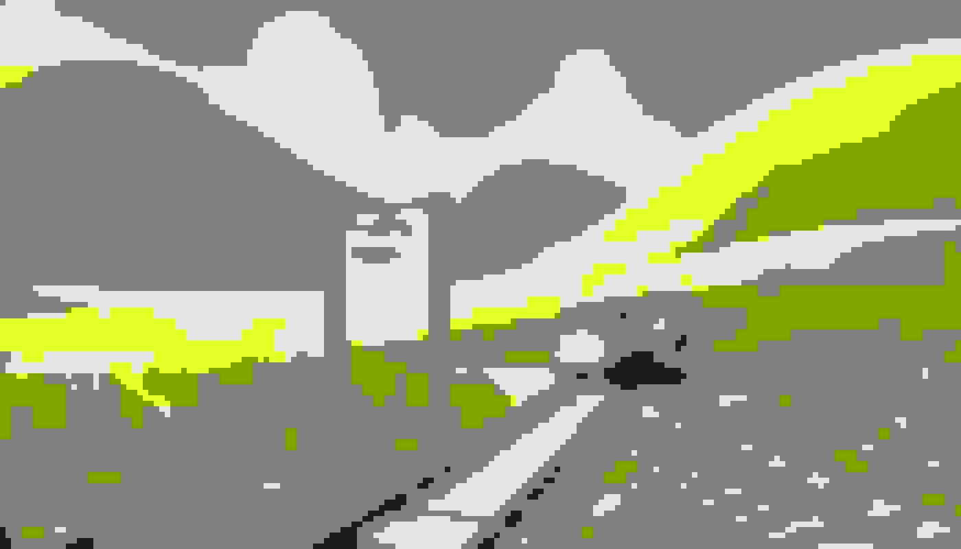 An AI-generated image of a train rolling through a peaceful rolling meadow, pulling up to a crossroads with a sign that says “Scaling Station”