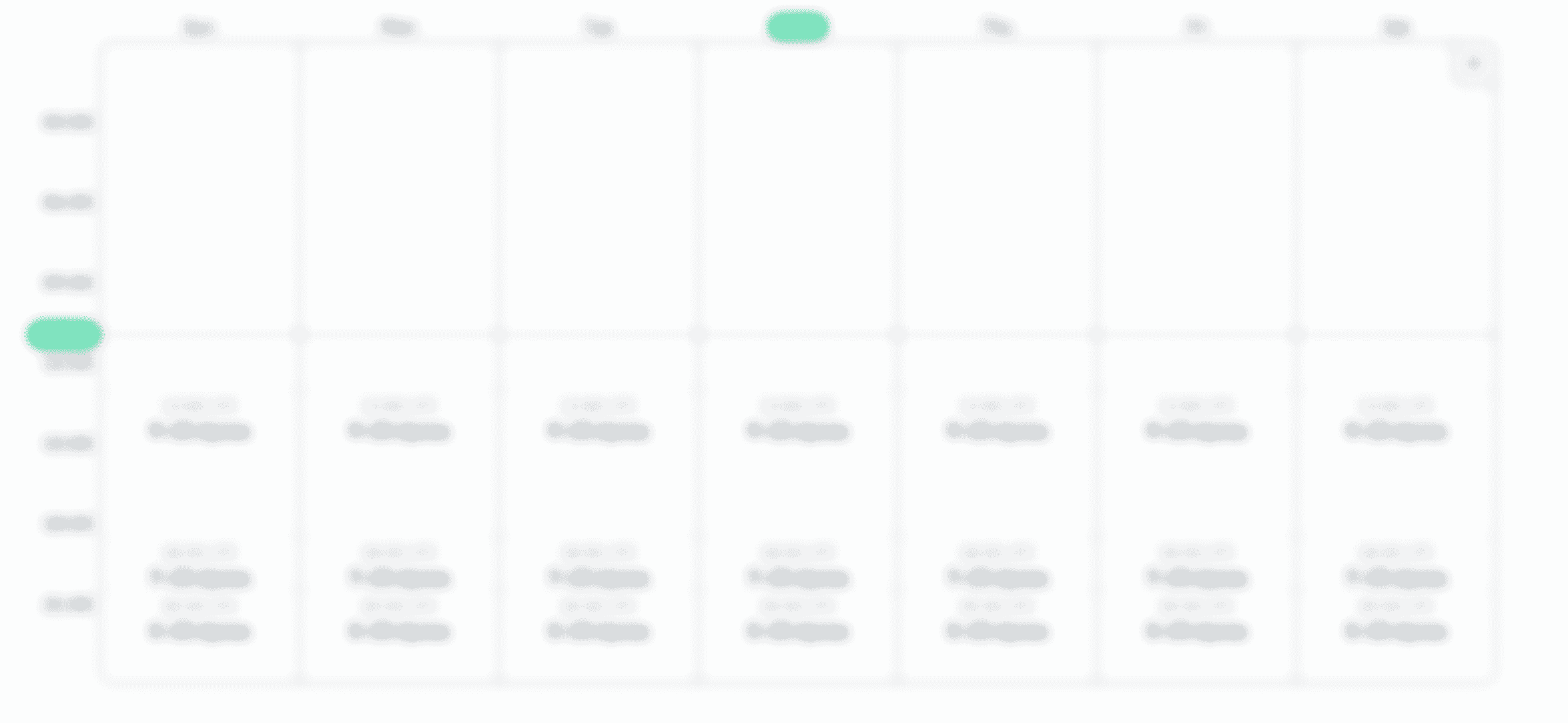 A screenshot of the Judoscale configuration UI showing an example schedule operating on a live application, dynamically shifting the scale range depending on the time of day.