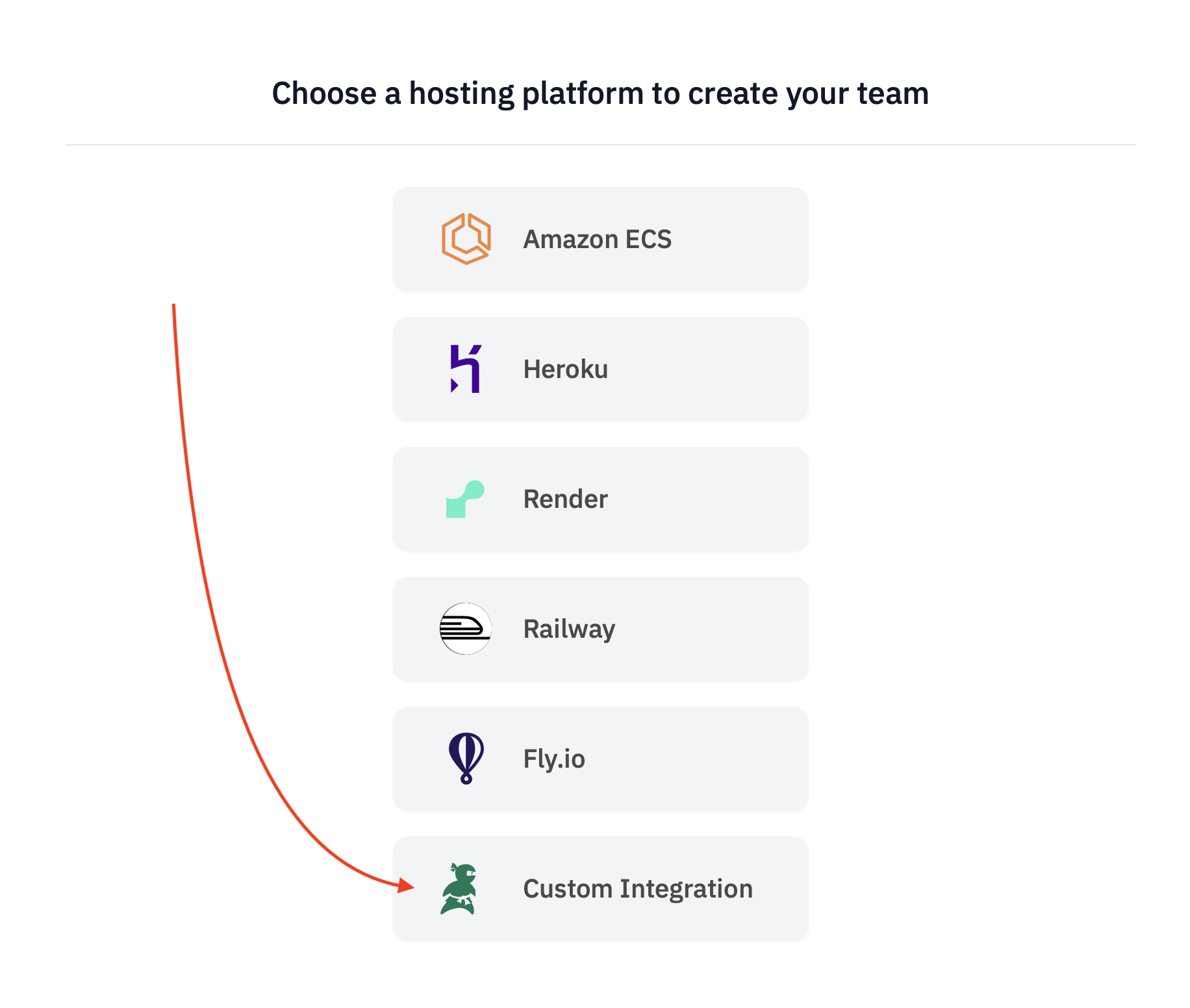 A screenshot of the Judoscale UI showing a new button for ‘Custom Integration’