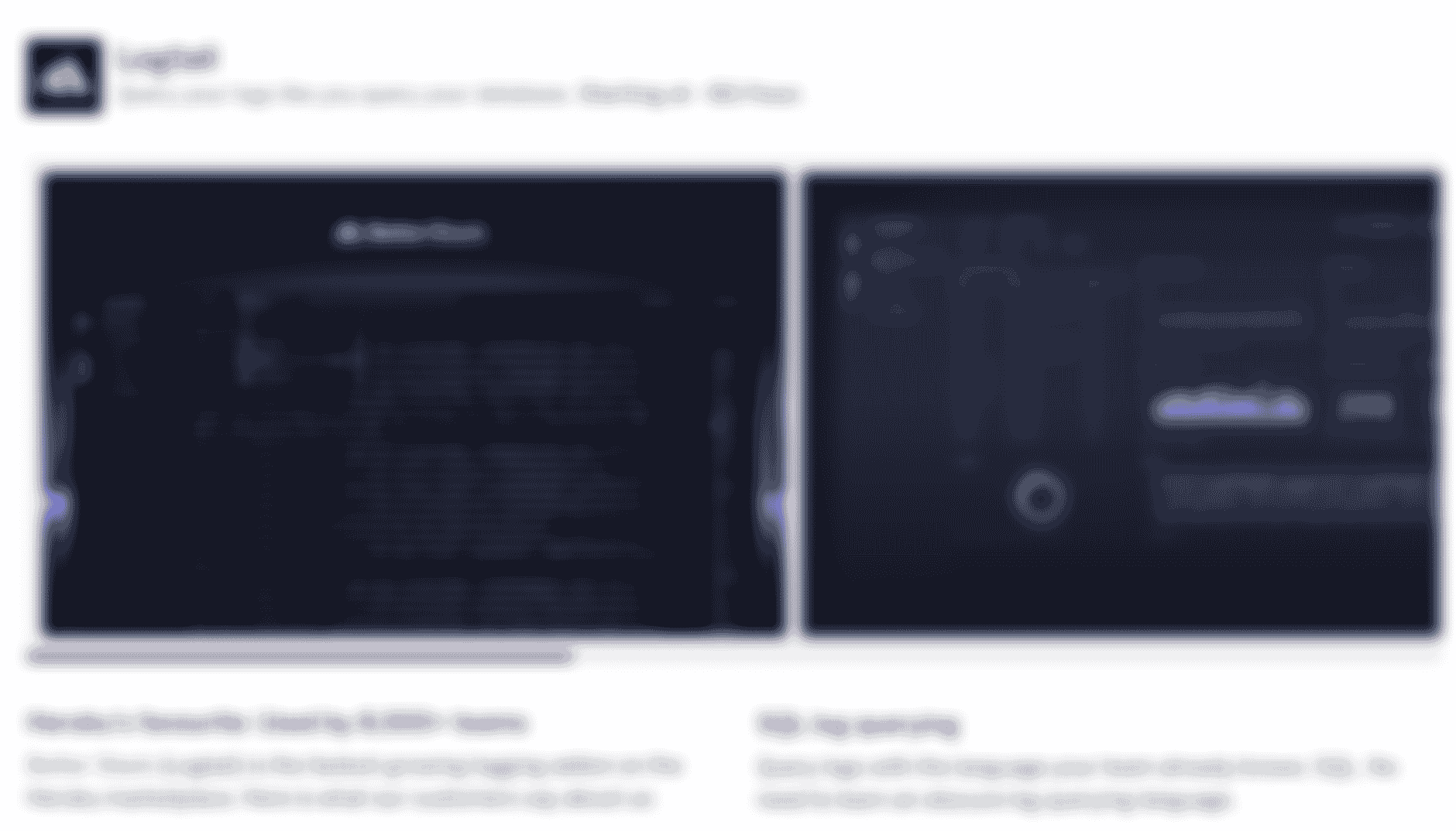 Screenshot of the LogTail listing on the Heroku marketplace