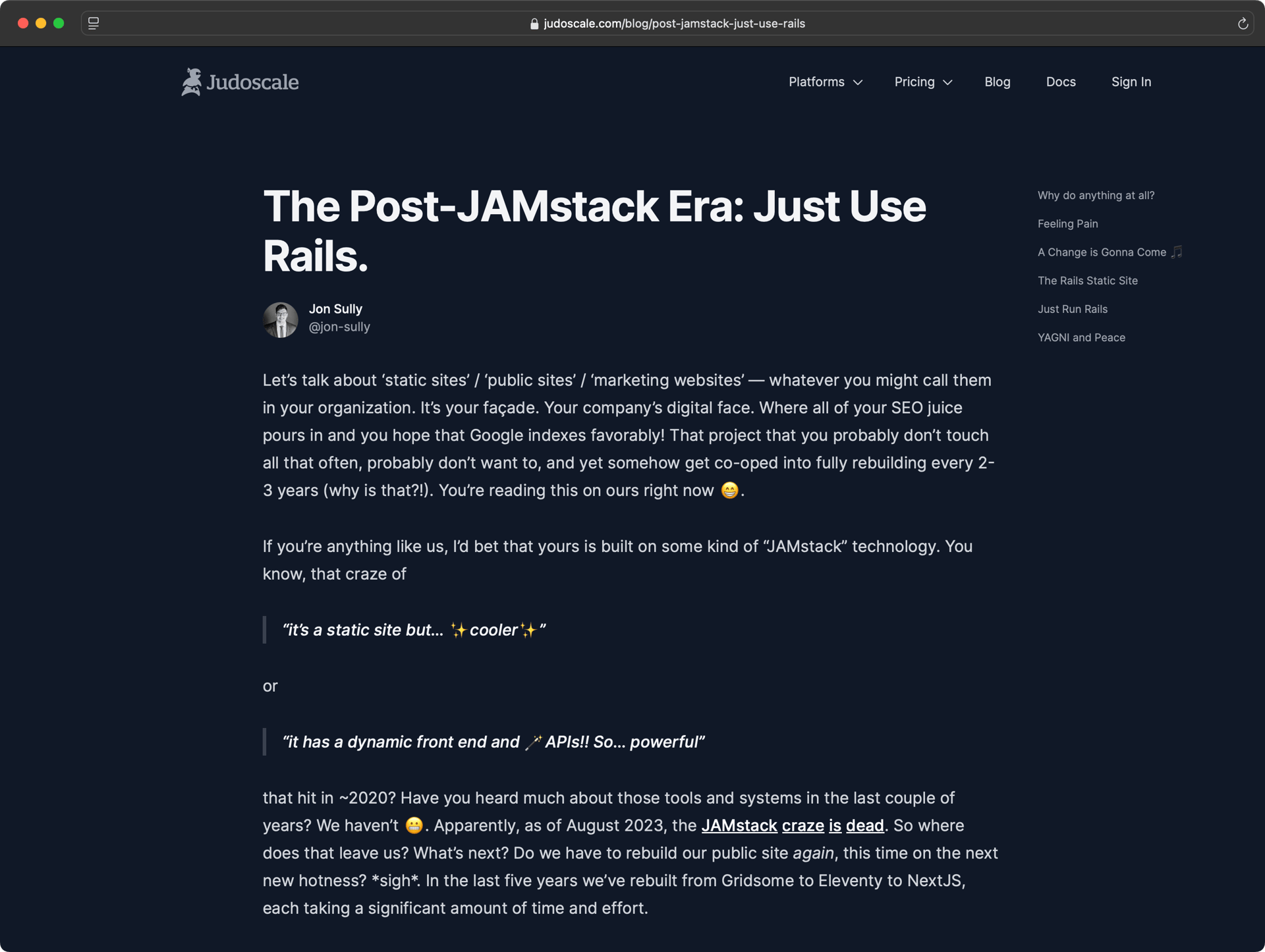 Screenshot of the beginning of the aforementioned article