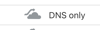 Screenshot of the Cloudflare dashboard showing the cloud as Gray, not orange, with the text ‘DNS Only’ next to it