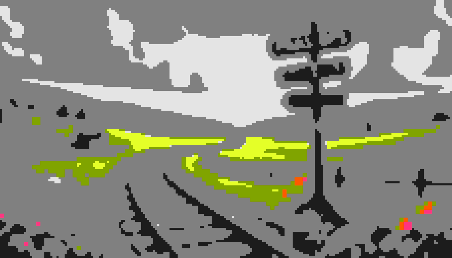 An AI-generated image of a peaceful rolling meadow with train tracks (“guide-rails”) meandering through. We’re going to use this meadow and train tracks metaphor a bit.