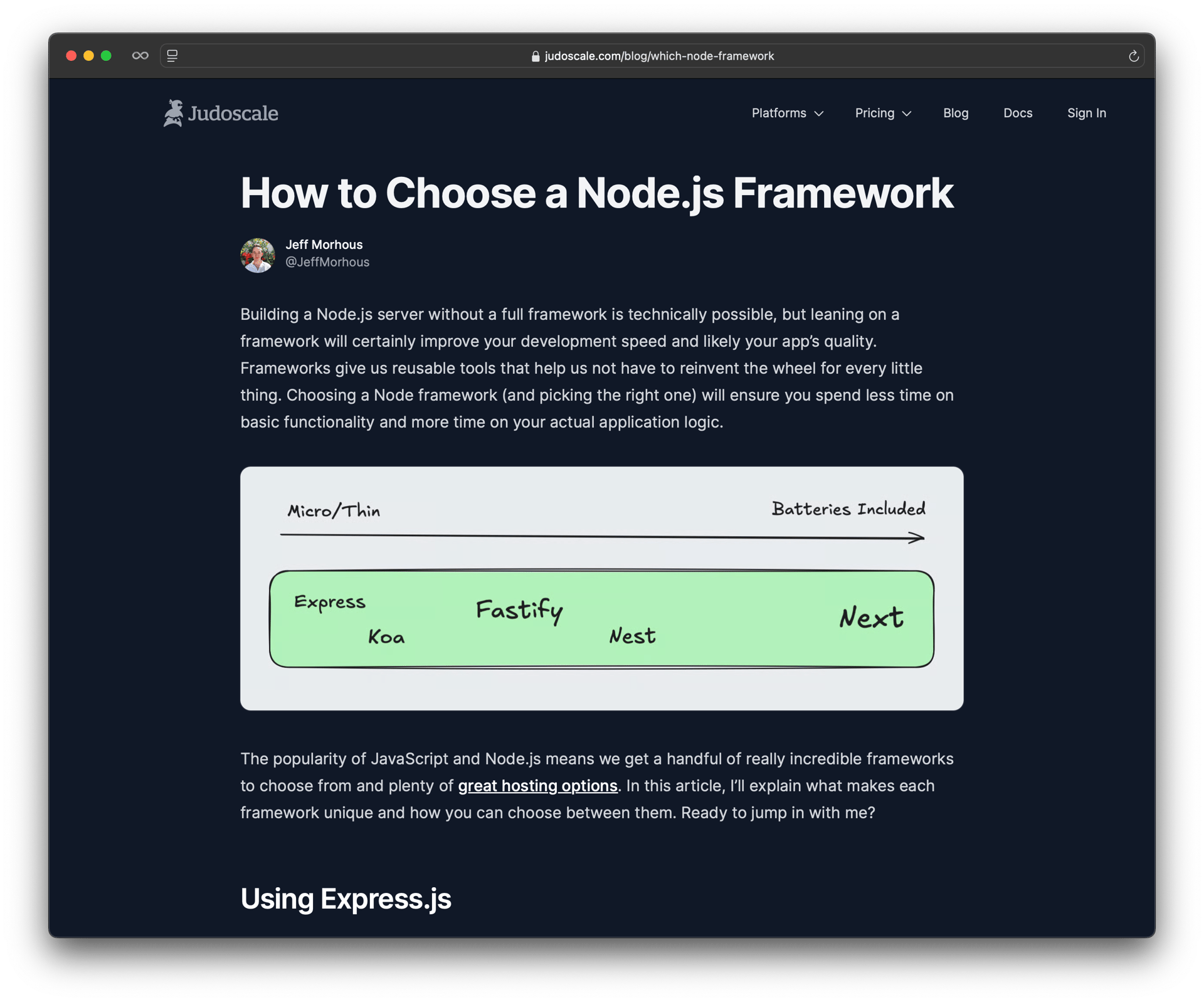 Screenshot of the beginning of the aforementioned article
