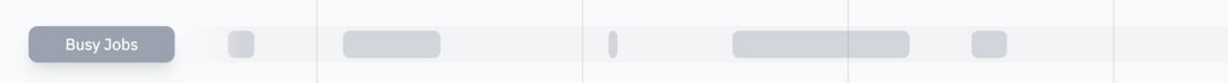 Screenshot of the new bar chart in the Judoscale dashboard showing busy jobs as blocks over time