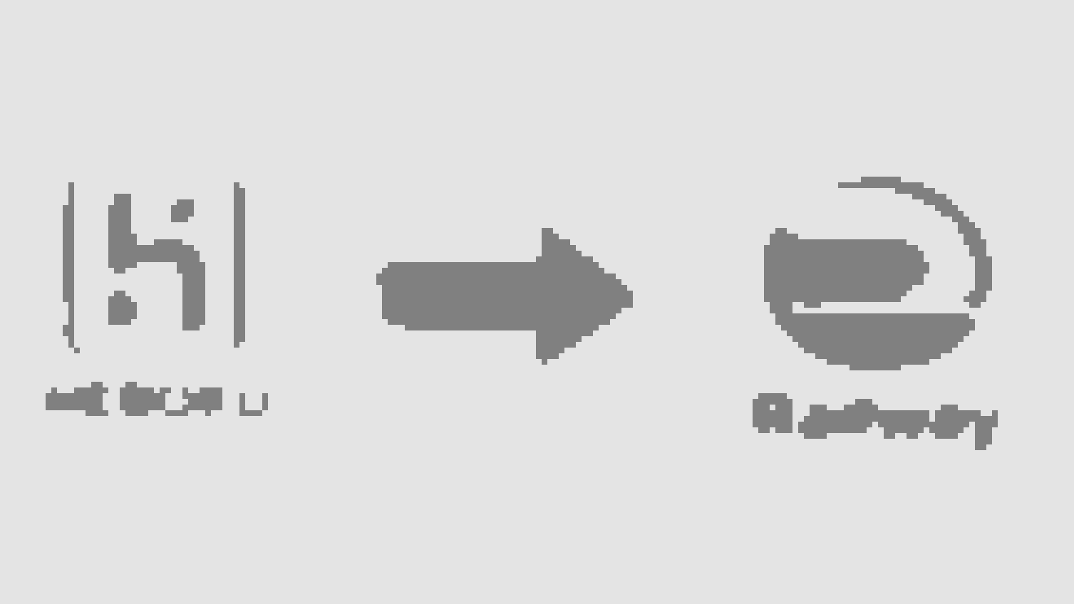 An AI-generated image of a simple sketch, the Heroku logo on the left, and an arrow in the middle pointing toward the Railway logo on the right